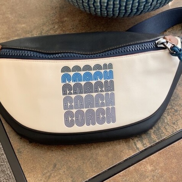 coach rivington belt bag with coach print